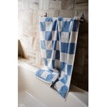HAY Check bath towel, sky blue