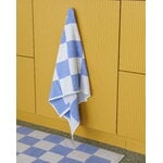 HAY Check bath towel, sky blue