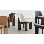 HAY Chisel lounge chair, Mohawi 21 sheepskin - lacquered walnut