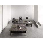 Wendelbo Petite table basse carrée Collect, marron foncé-marbre Emperador
