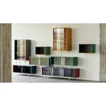 HAY Colour Cabinet w/ glass doors, wall, 120 cm, dark mint