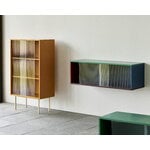 HAY Colour Cabinet m/ glasdörrar, golv, 120 cm, mörk mint