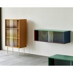 HAY Colour Cabinet w/ glass doors, floor, 120 cm, dark mint