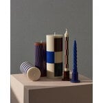 HAY Column candle, M, brown - blue