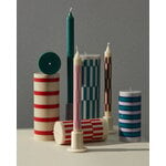 HAY Pattern candles, set of 4, green - blue - brown