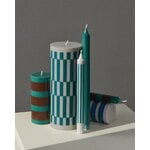 HAY Column candle, S, light grey - blue - green