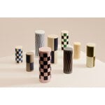 HAY Column candle, L, light pink - bordeaux - dark blue check