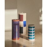 HAY Column candle, S, light grey - blue - green