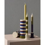 HAY Pattern kynttilä, 4 kpl, luonnonvalkoinen - t.vihreä - sininen