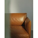 Muuto Outline sofa, 3-seater, black - Refine leather cognac, decoration image