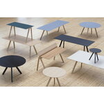 HAY CPH25 table round, 140 cm, lacquered oak - grey lino