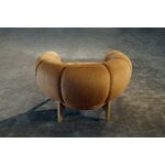 GUBI Croissant lounge chair, oiled oak - Chamois Cuoio 1708