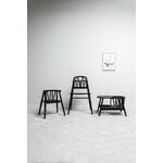 Oaklings Chaise pour enfant avec plateau Smilla, chêne teinté noir