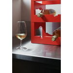Massproductions Silo stackable wine rack, pure red painted beech