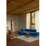 Fredericia Delphi Elements sofa, conf. E, brushed aluminium - blue Keiga 762, decoration image