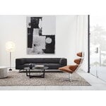 Fredericia Corona chair, brushed chrome - cognac leather