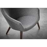 Fredericia Ditzel lounge chair, light grey - lacquered walnut