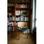 Artek Domus chair, lacquered oak - seat upholstery Prestige black, decoration image
