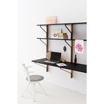 Artek Kaari wall shelf with  desk REB 010, black - oak