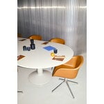 Muuto Fiber sillón, base giratoria, cuero coñac - negro, imagen de decoración
