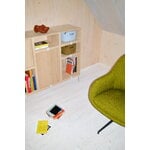 Muuto Stacked shelf module with door, medium, oak, decoration image