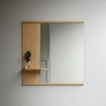 Moebe Mirror with a shelf, 70 cm, oak, decoration image