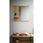 Moebe Mirror with a shelf, 70 cm, oak, decoration image