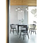 FDB Møbler C62 Bjørk dining table, 115 cm, black oak, decoration image