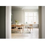 FDB Møbler J48 Stuhl, lackierte Eiche - schwarzes Leder, dekorationsbild