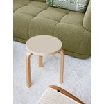 Artek Aalto stool 60, mushroom linoleum - birch