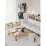 Fredericia Islets sohvapöytä, 110 x 110 cm, vaaleaksi öljytty tammi