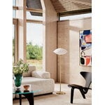 Fritz Hansen Lampada da terra Clam, opale - ottone, immagine decorativa