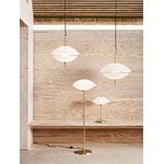 Fritz Hansen Lampada da terra Clam, opale - ottone, immagine decorativa