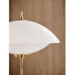 Fritz Hansen Lampada da tavolo Clam, opale - ottone, immagine decorativa