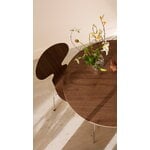 Fritz Hansen Egg table, 115 x 84 cm, chrome - walnut