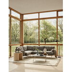 Fritz Hansen PL114 Lissoni corner sofa, right, matt polished steel - Moss 015