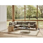 Fritz Hansen PL114 Lissoni corner sofa, left, matt polished steel - Moss 015