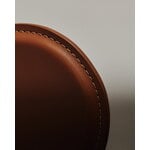 Fritz Hansen Chaise Series 7 3107, Edge cousu, chrome - cuir marron selle, image décorative