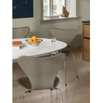 Fritz Hansen Series 7 3107 chair, Edge sewn, chrome -  slate grey leather, decoration image