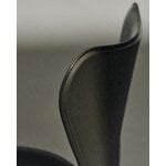 Fritz Hansen Series 7 3107 chair, Edge sewn, chrome -  slate grey leather, decoration image