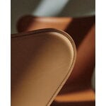 Fritz Hansen Series 7 3107 chair, Edge sewn, chrome - cuir écru chaud, image décorative