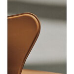 Fritz Hansen Series 7 3107 chair, Edge sewn, chrome - cuir écru chaud, image décorative