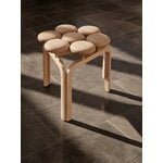 Fritz Hansen Utzon stool, oiled beech, decoration image