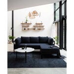 TIPTOE Easy 3-seater sofa, graphite black - midnight blue