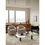 Fogia Barba club chair, lacquered beech - Ivory 001 Karakorum