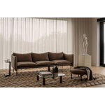 Fogia Tiki 3-seater sofa,  anniversary edition, black steel - vintage tabacco, decoration image