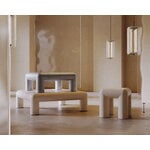 FORMARKIVET Cubio coffee table, 80 x 80 cm, raw aluminium, decoration image
