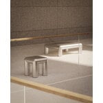 FORMARKIVET Cubio stool, 45 cm, raw aluminium, decoration image