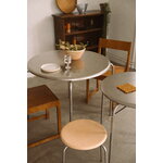 Frama Petit Rond stool, stainless steel - natural leather, decoration image
