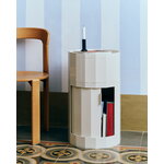 HAY Facet cabinet incl. feet and castors, high, eggshell, decoration image